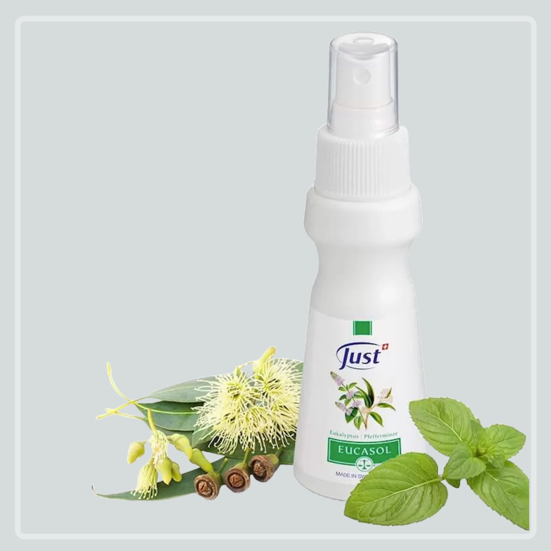 Just Eucasol Herbal Spray natural air purifier with eucalyptus and menthol oils