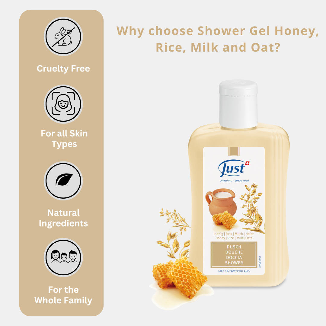 Shower Gel Honey, Rice, Milk and Oat