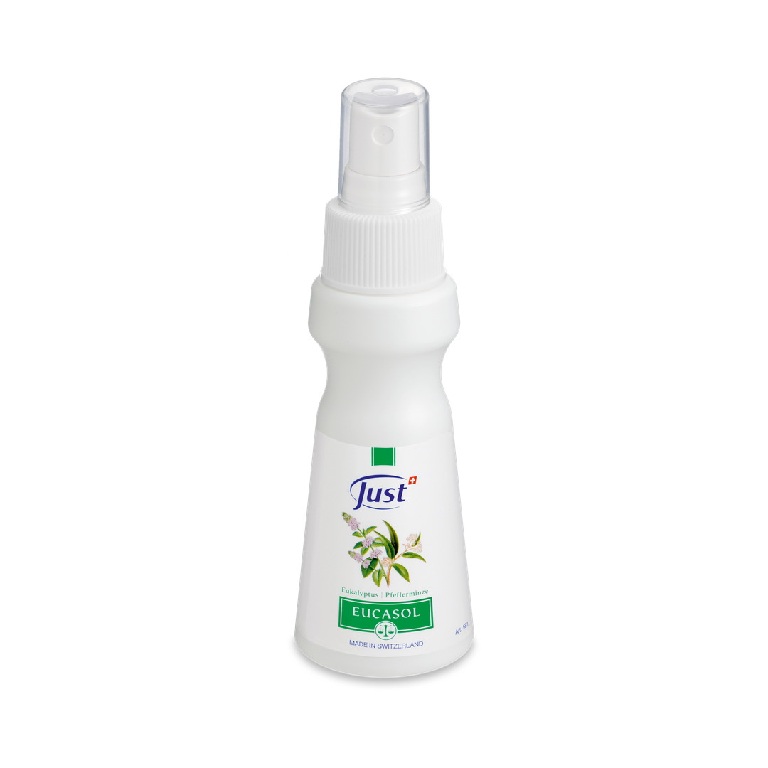 Eucasol Herbal Spray Swiss eucalyptus spray for cold flu and blocked nose relief