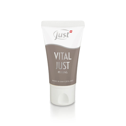 Vital Just Peeling Exfoliant product tube Swiss natural facial scrub