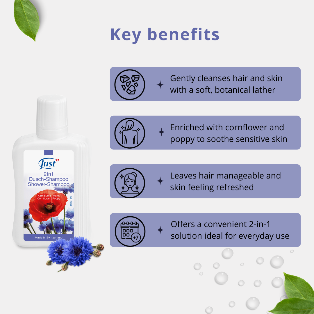 Shower-Shampoo 2in1 Cornflower & Poppy