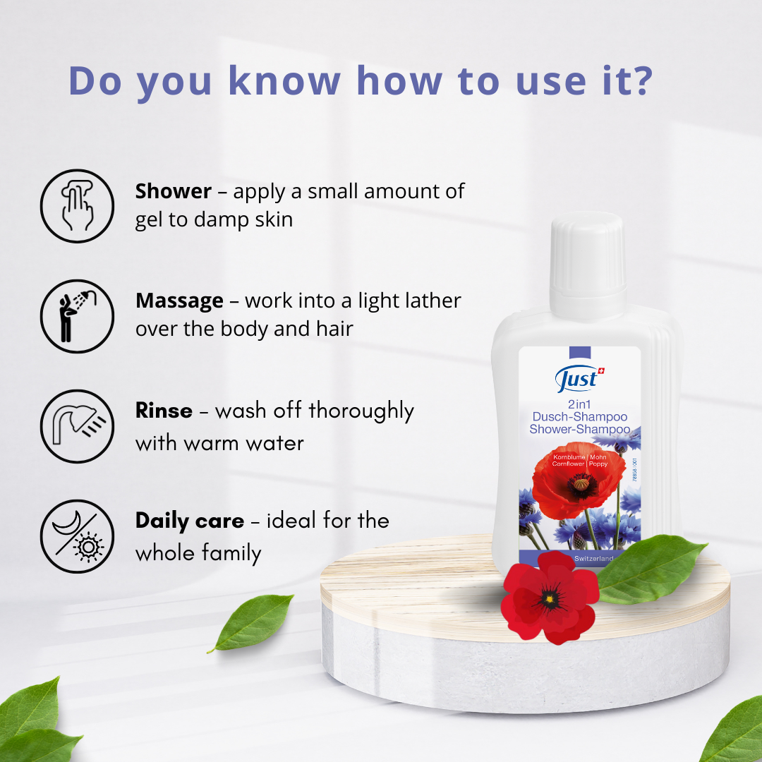 Shower-Shampoo 2in1 Cornflower & Poppy