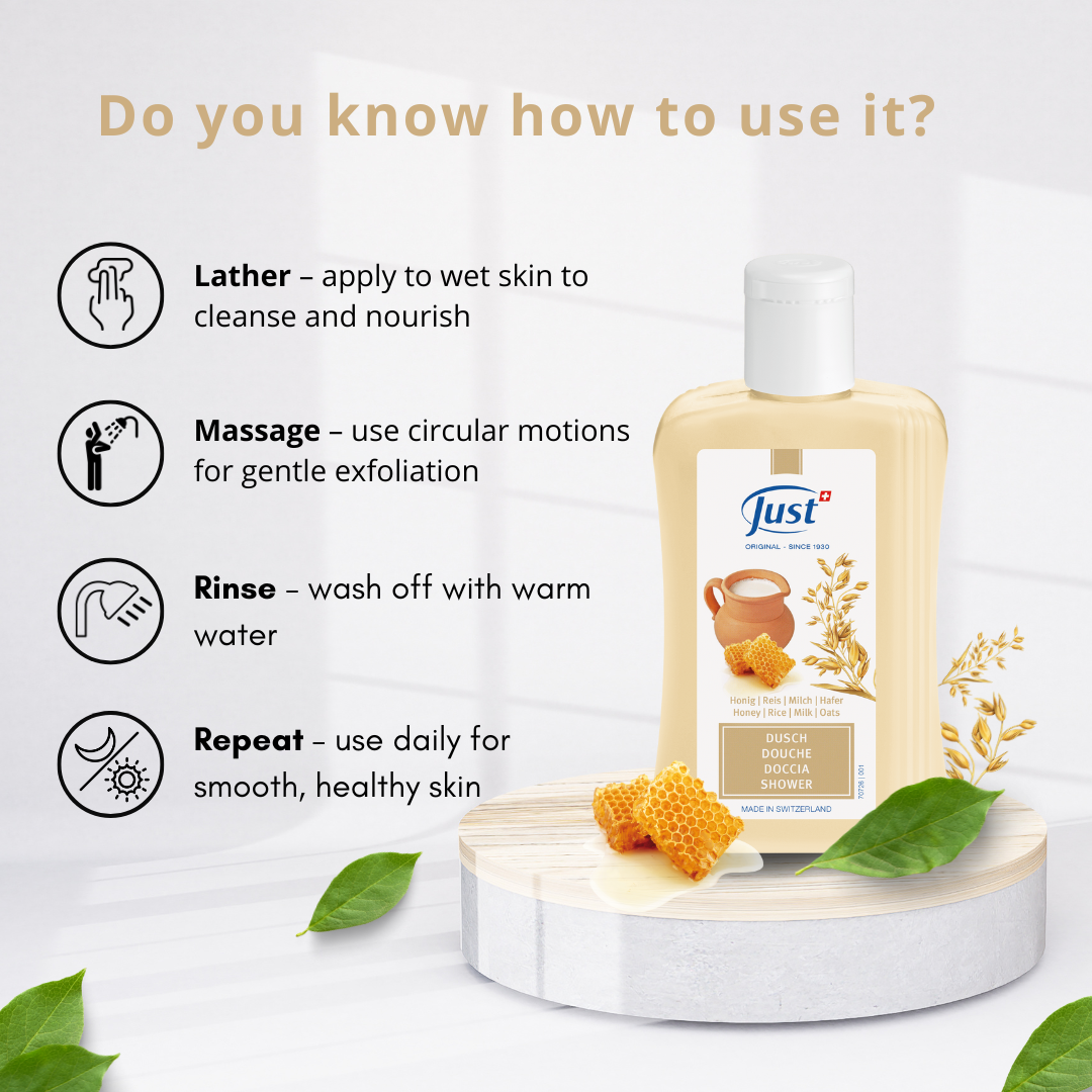 Shower Gel Honey, Rice, Milk and Oat