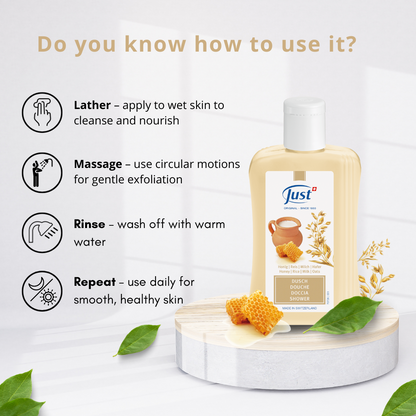 Shower Gel Honey, Rice, Milk and Oat