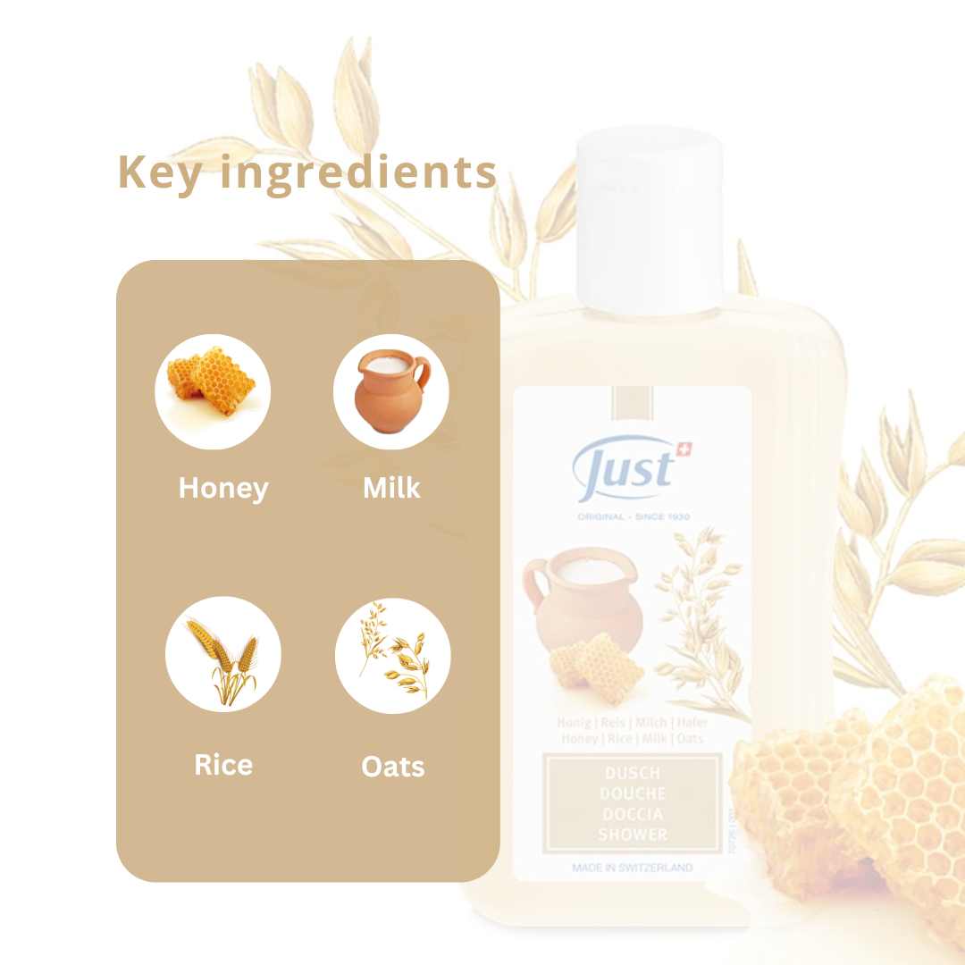 Shower Gel Honey, Rice, Milk and Oat