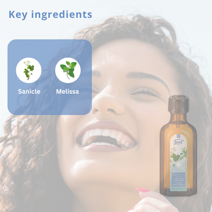 Herbal Mouth Wash ingredients sanicle common balm peppermint and lemon plant extracts